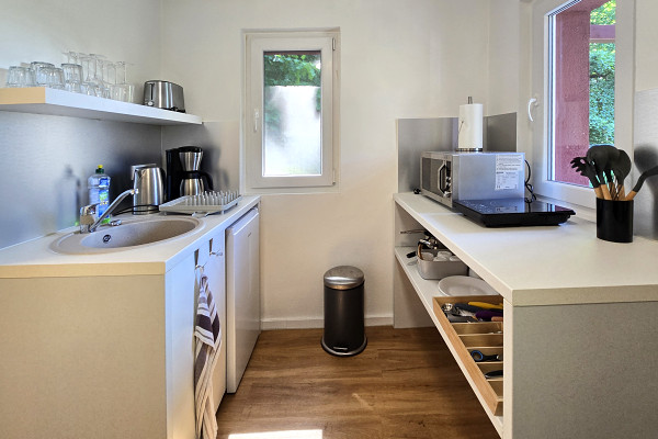 Küchenbereich im Bungalow in Ahlbeck