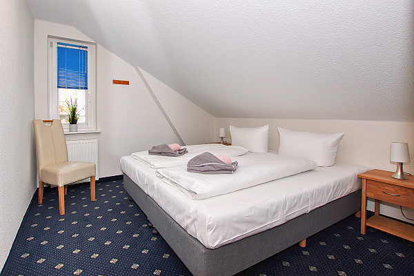 Schlafzimmer in der Ferienwohnung in Ahlbeck